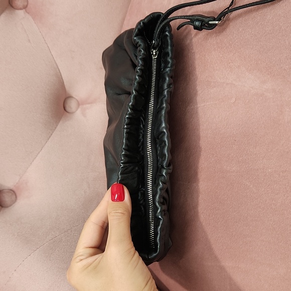 New Miu Miu gunmetal soft leather clutch wristlet. - Picture 8 of 9